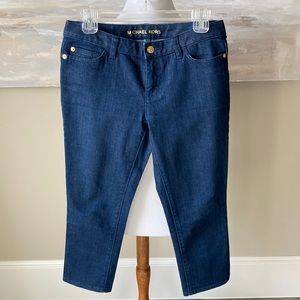 Michael Kors dark wash cropped denim jeans
